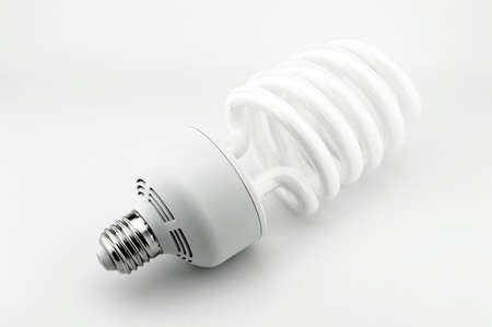 energy saving bulb isolate on white backgroundの写真素材