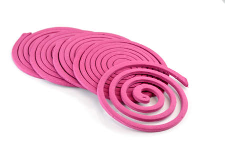 Mosquito Coil isolated on white backgroundの写真素材