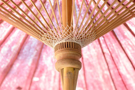 wood rod used to make umbrellaの写真素材