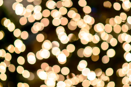 Bokeh on gold yellow defocused light