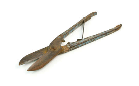 old tailor shears isolated on white background