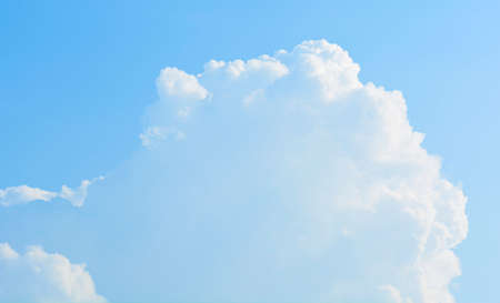 White clouds in the skyの写真素材