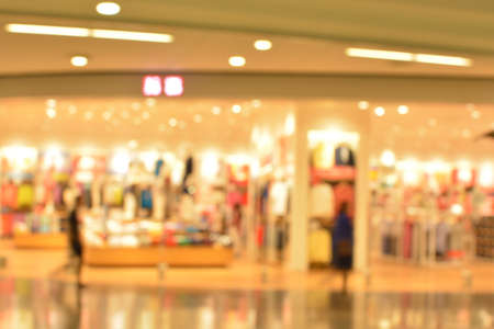 Shopping mall blurred backgroundの写真素材