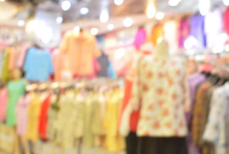 clothing shop blur store with bokeh backgroundの写真素材