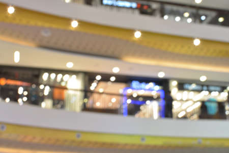 blurred image of shopping mallの写真素材
