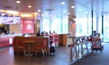 Abstract blurred in fast food Restaurantsの写真素材