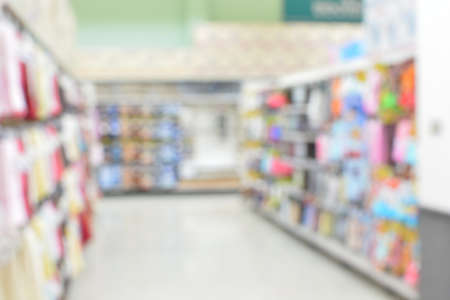 Supermarket in blurry , product shelf