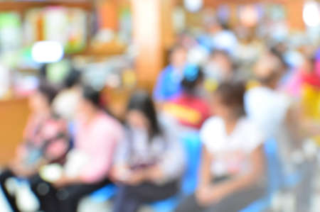 Blurred background Patient waiting for see doctor, abstract backgroundの写真素材