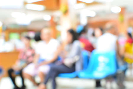 Blurred background Patient waiting for see doctor, abstract backgroundの写真素材