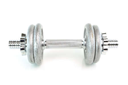 dumbbells on white backgroundの写真素材