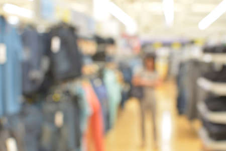 Fashion shop blur store with bokeh backgroundの写真素材