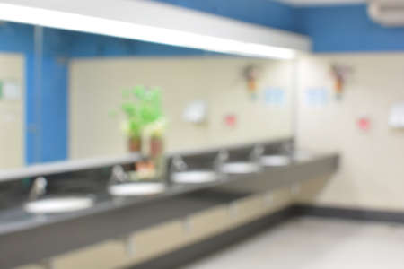 blur toilet mirror washstandの写真素材