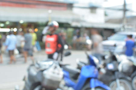 Blur motorcycle on the road backgroundの写真素材