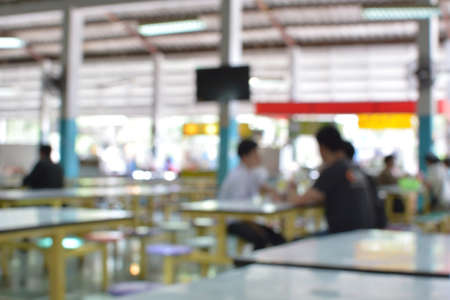 blur canteen with bright bokehの写真素材