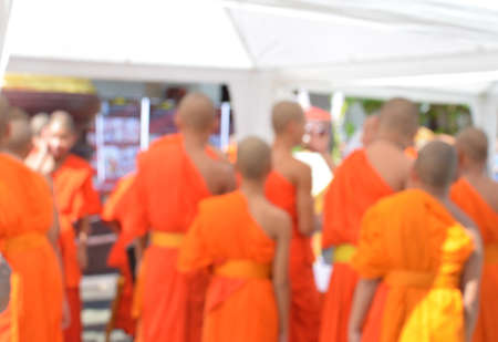 Blurred background : blur of thai monks are ceremonyの写真素材