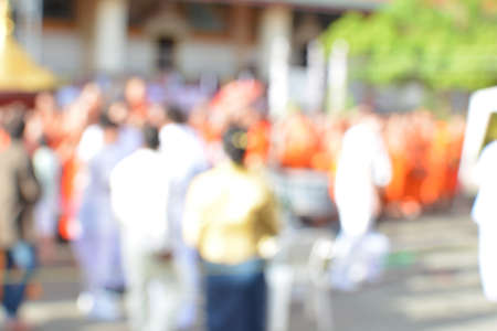 Blurred background : blur of thai monks are ceremonyの写真素材