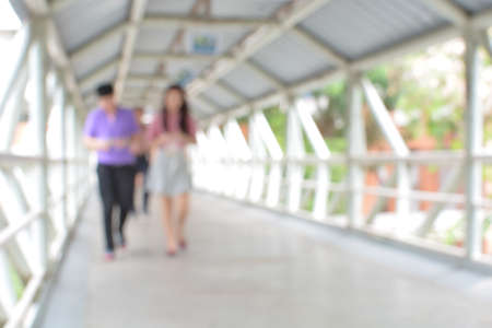 blur abstract image of corridorの写真素材