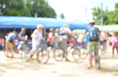 blurred photo of group of bikesの写真素材