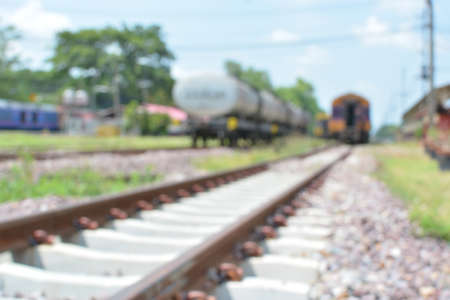 blur image train in the stationの写真素材