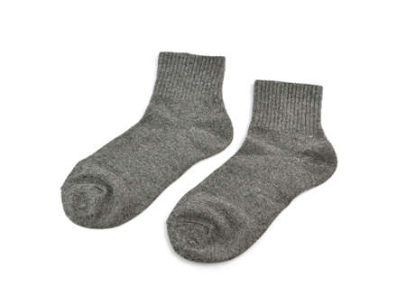 Pair socks isolated on a white backgroundの写真素材