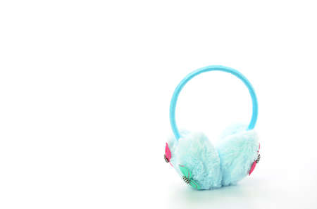 Protective winter earmuffs Isolated on a white backgroundの写真素材