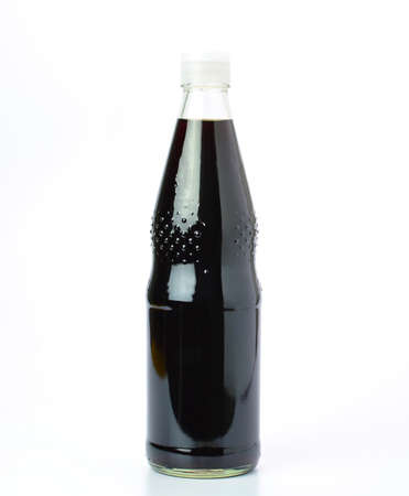 soy sauce bottle isolated on white backgroundの写真素材