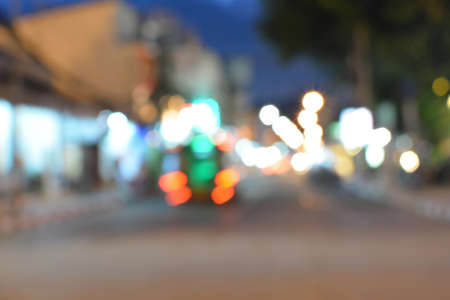 Defocused blur Traffic Urban and bokeh backgroundの写真素材