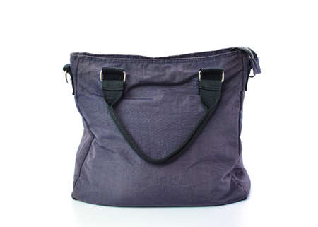 dark blue bag isolated on the white backgroundの写真素材