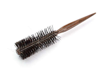 hair loss with comb on white blackgroud