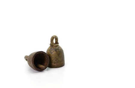 Old bell isolated on white background