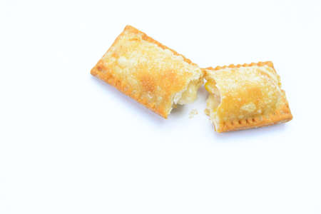 Pies of puff on white background