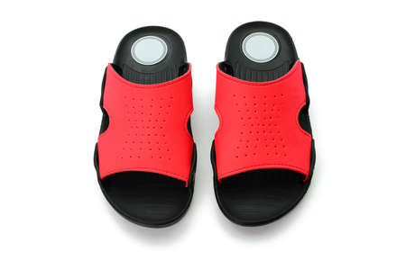 casual sandals isolated on white backgroundの写真素材