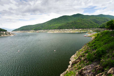 ake and mountains, landscape