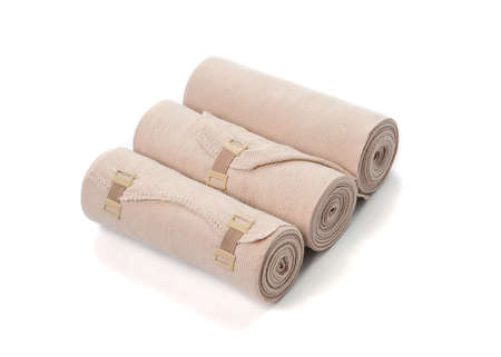 Medical bandage roll isolated on white background