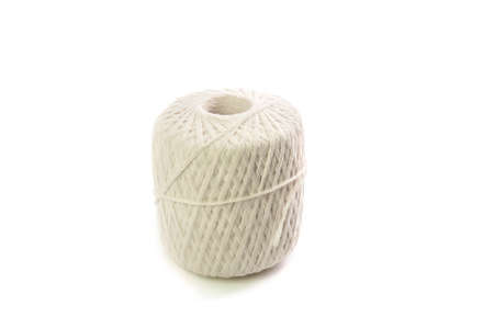 Roll white thread isolated on white background
