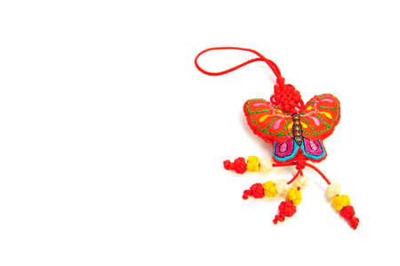 butterfly keychain isolated on white background