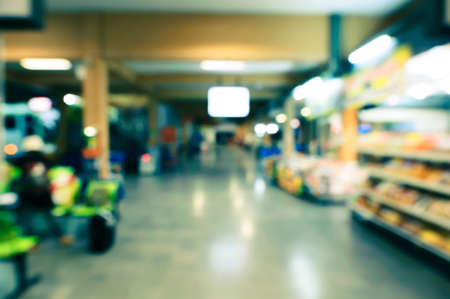 blur image of night market with bokehの写真素材