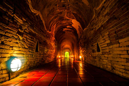 Footpath tunnel in U-Mong Temple, Historical temple in the north