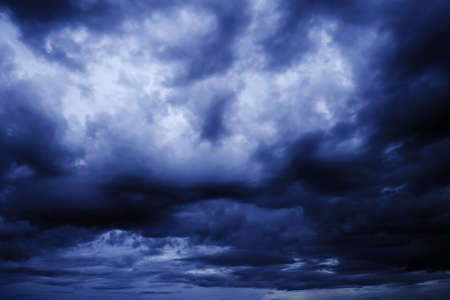 Dark clouds in thunderstormの写真素材