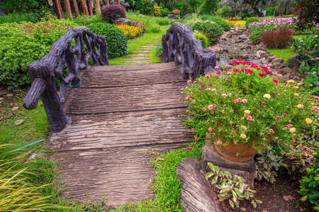 landscape beautiful garden spring flowerの写真素材