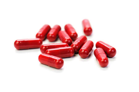 pills capsules isolated on white background