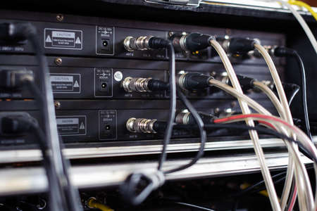 device audio jack connectionの写真素材