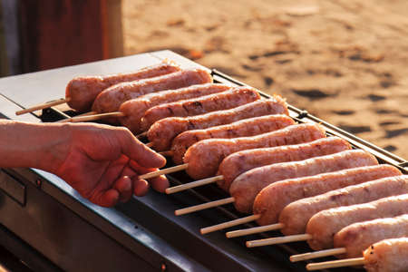 Sausage Grilled Thai foodの写真素材