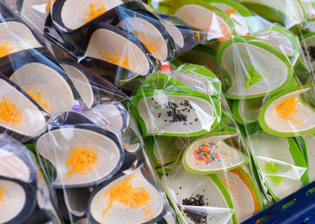 thai crispy pancake delicious foodの写真素材