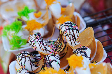 Thai crispy pancake delicious food
