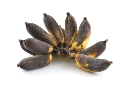 banana ripe isolated on white backgroundの写真素材