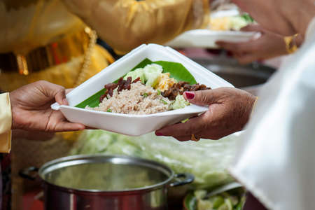 Food for the poor and homeless Help concept