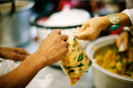 Delivering Love to Homeless Refugees : The Concept of Loveの写真素材