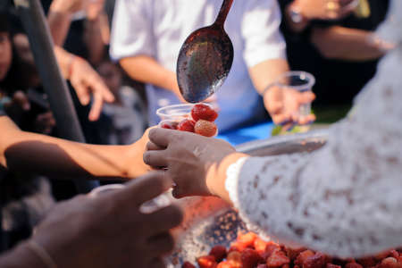 food for the poor and homeless Help conceptの写真素材