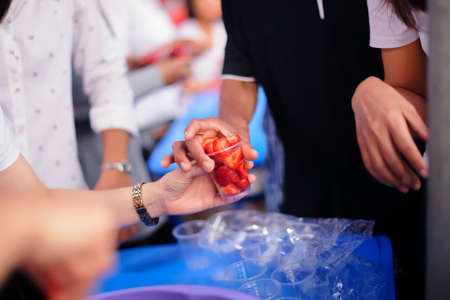 Feeding the poor Helping each other in society : Giving concept